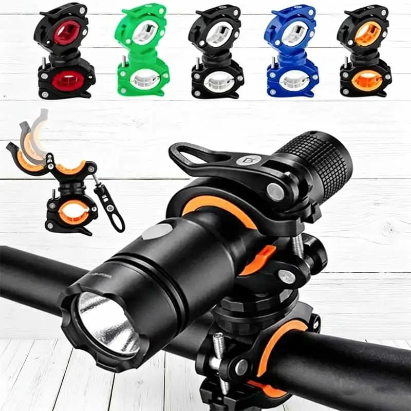 360°Rotation Cycling Clip Clamp Flashlight Mount Holder Bicycle Bike LED Light Flashlight Torch Mount Holder Bicycle Accessories