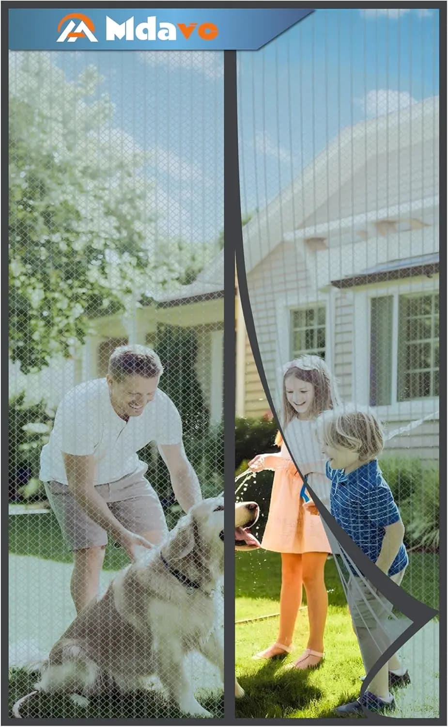 Zanzariera Magnetica per Porta, Rete Anti-insetti, Tenda a Rete Resistente, Adatta per Animali Domestici e Bambini, Compatibile con Porte d'Ingresso