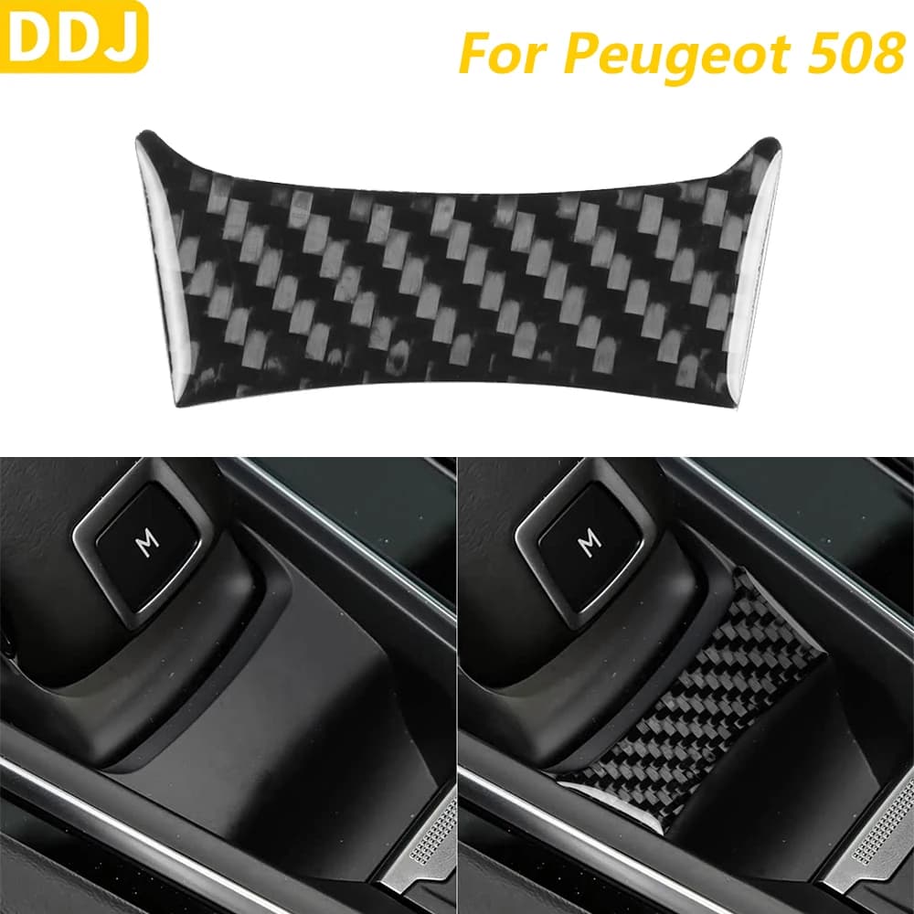 For Peugeot 508 2019-2026, Decorative Carbon Fiber Cover for Central Console Changing Panel, Auto Accessories Wall decal