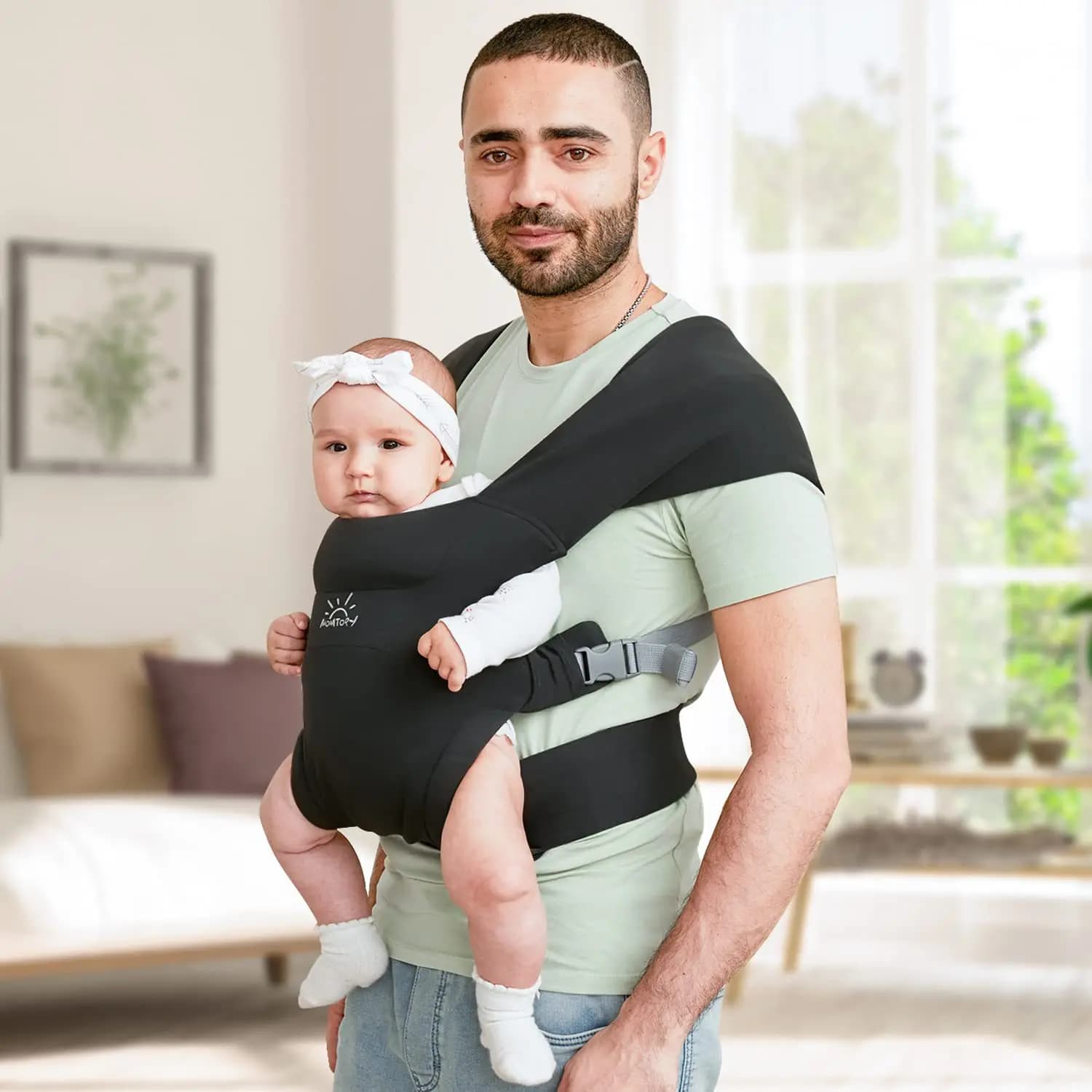 Marsupio ergonomico canguro per neonato, per bambini, con imbracatura sul retro, rivolto sul davanti, zaino avvolgente per neonato, 0-36 mesi