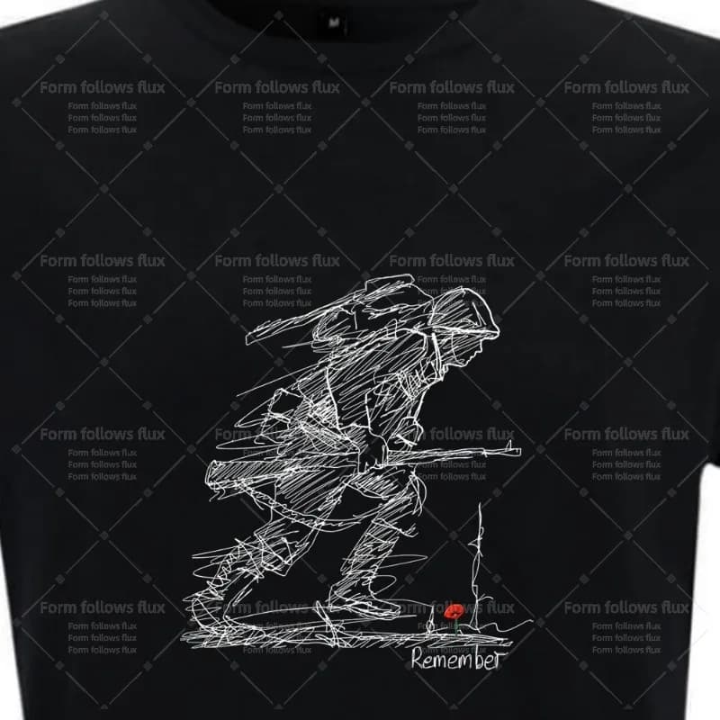 T-shirt con cappuccio da uomo 2026 Soldier – The Royal British Legion Military Vehicles and Trains Remembrance Day Disegnato a mano in stile fumetto U