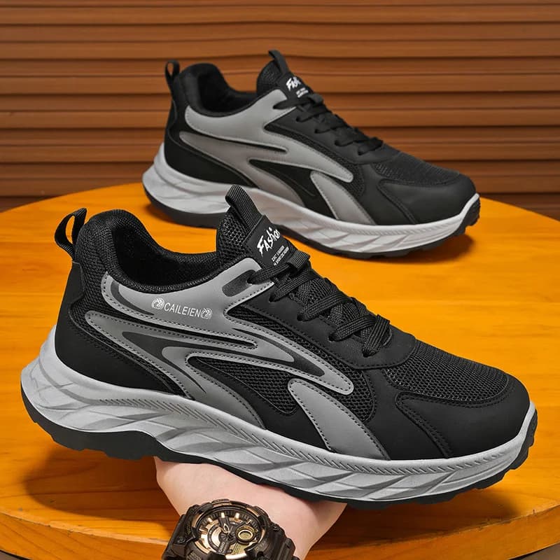 Men's sports running shoes for outdoor leisure, non-slip, wear-resistant, breathable and comfortable for spring.