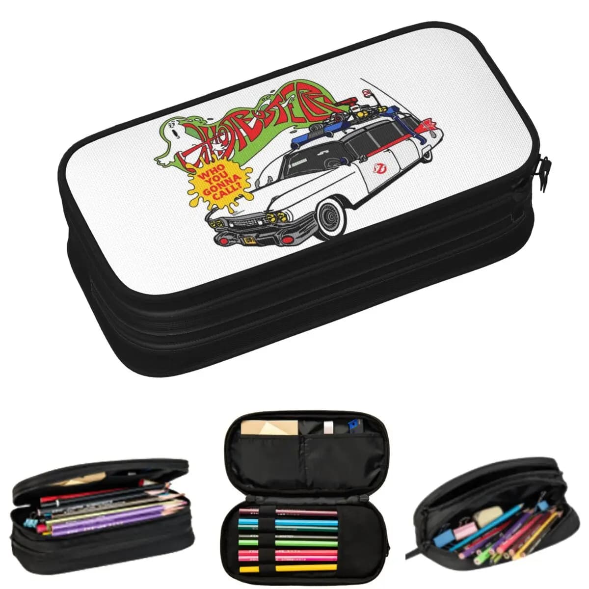 Astuccio portapenne Ghostbusters Monster Movie Ghost Busters per studenti, astuccio per la scuola, borsa per matite, astuccio portapenne di grandi dimensioni