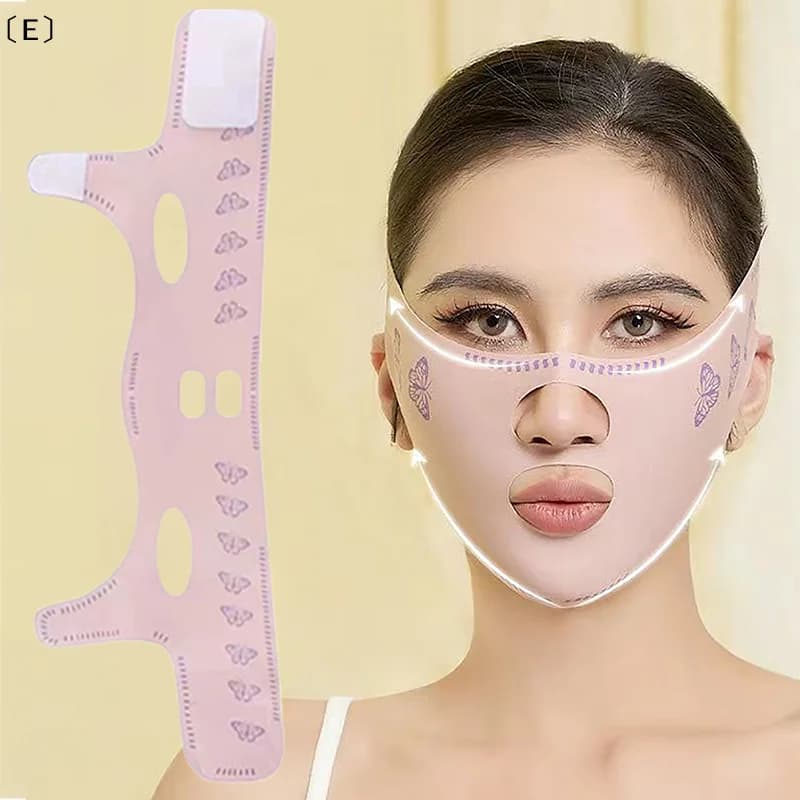〔E〕Fascia Modellante Viso a V, Cintura Lifting per Ridurre il Doppio Mento, Fascia Snellente per il Viso, Massaggio e Rilassamento〔Winter5〕
