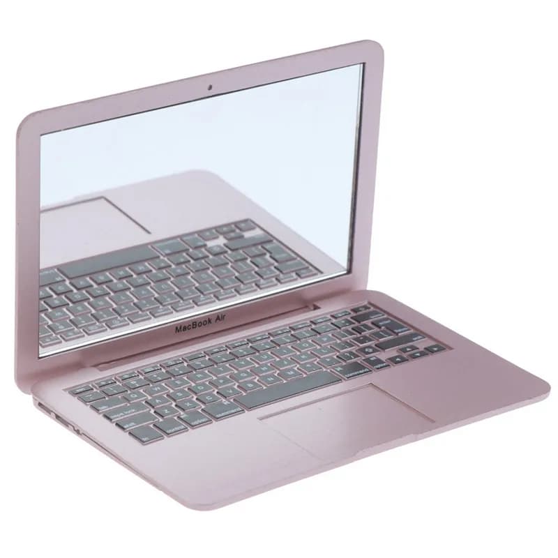 Vendita calda 1pc Creative laptop shape Mini Pocket Laptop specchio pieghevole portatile trucco compatto specchio tascabile cosmetico bellezza