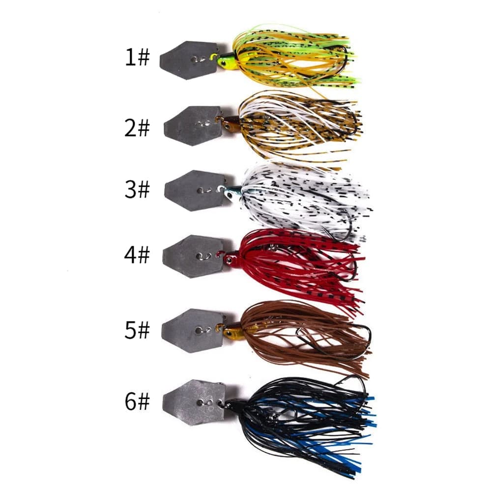 Offerta Lampo - 6 Pezzi di Esche da Pesca, Spinner, Jig con Pale per il Lancio, Esche Chatter Fish per Salmone, Luccio, Trota, Swing Trailer