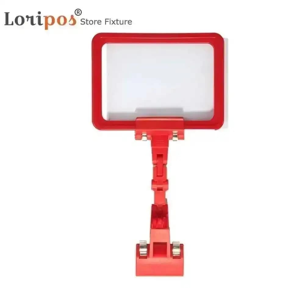 Display per cartellino del prezzo della frutta del supermercato Morsetto per supporto per cartellino delle merci Cartella per nome delle verdure Porta etichette per scaffale pop Clip per cartellone del prezzo A6