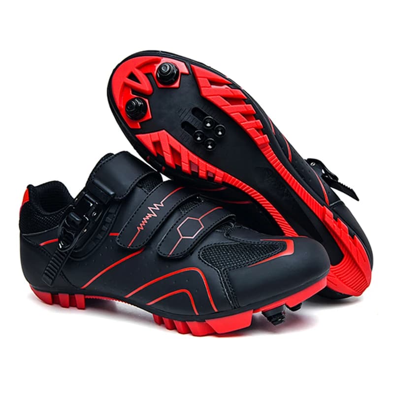 Scarpe Professionali da Ciclismo su Strada/MTB, Scarpe da Mountain Bike Traspiranti con Chiusura Automatica SPD per Uomo