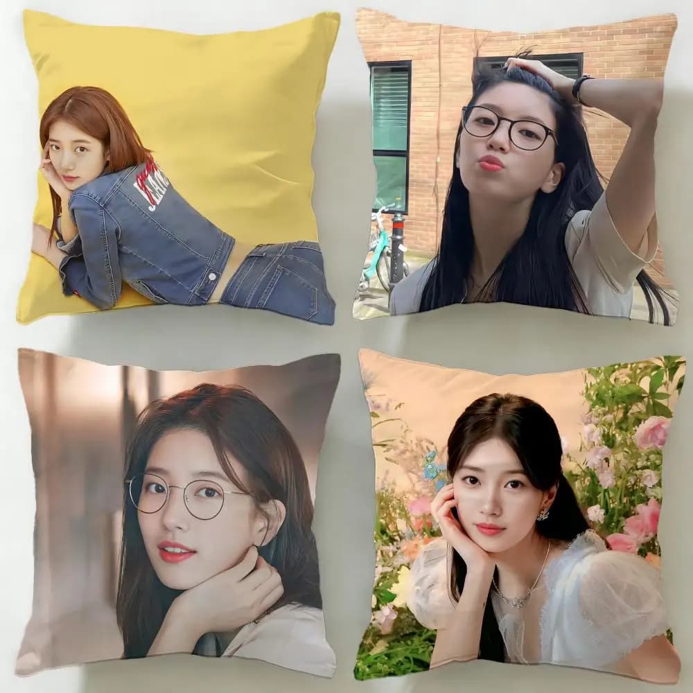 Federa per cuscino della popolare attrice Bae Suzy, morbida e facile da lavare, versatile per divano, letto, viaggi e ufficio