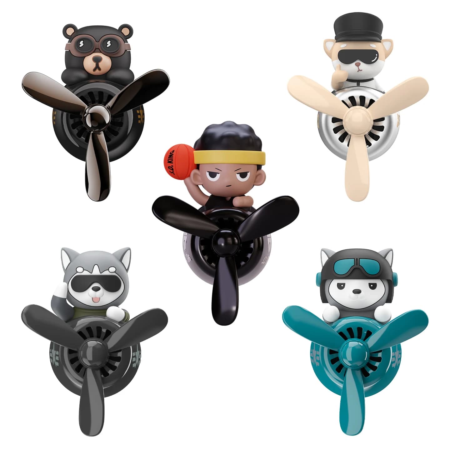 Solid fragrance Deodorant pilot perfume diffuser for auto ornaments of vented accessories decoration airwheel propeller