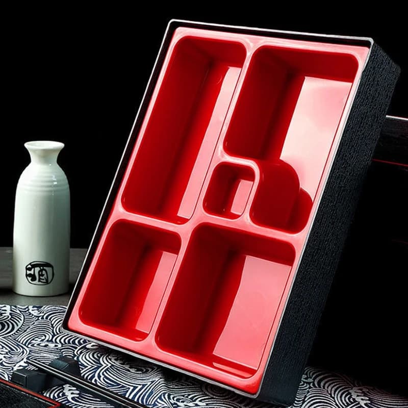 Vassoio per il pranzo portatile per la conservazione degli alimenti in stile Bento Box giapponese con scomparti Contenitore rimovibile per lavoratori d'affari
