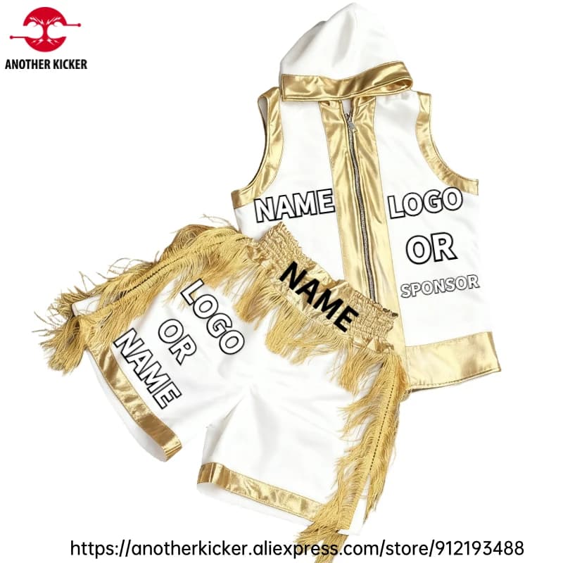 Lotta Kickboxing Shorts Jacket Set Custom Logo Muay Thai Boxing Pants Dress Dress Men's Dress Men's Dress Women's Gym BJJ MMA Training Clothing