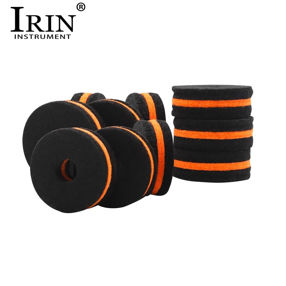 IRIN 10 Pezzi Piatti Feltro Pad Accessori per Strumenti a Percussione Parti Musicali Fette per Tamburi Set di Protezione in Feltro Strumenti di Sostituzione