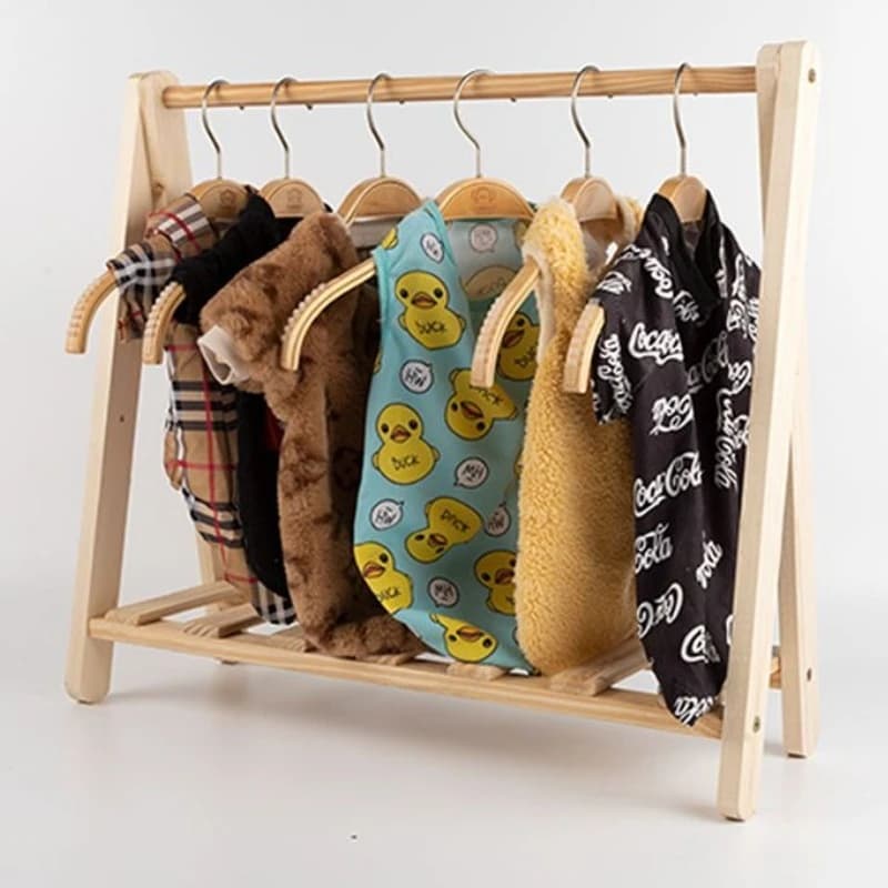 Wooden hanger for pets Gatto Cane Gattino clothes hanger Cats Kittens Kittens Large dogs Hooks Cats Cats Pets Dog accessories Stand