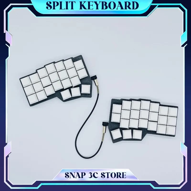 Kit Tastiera Ergonomica Corne Split, Tastiera Meccanica QMK VIAL Hot Swap RGB Cablata, Kit Fai-da-Te per Mac e Windows, Programmabile per Giocatori