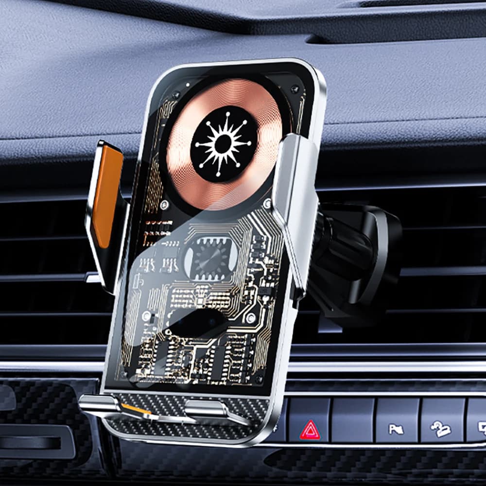 Car Wireless Charger Auto Car Mount Phone Holder Stand For iPhone Samsung Xiaomi Infrared Induction 15W Qi Fast Charging Station