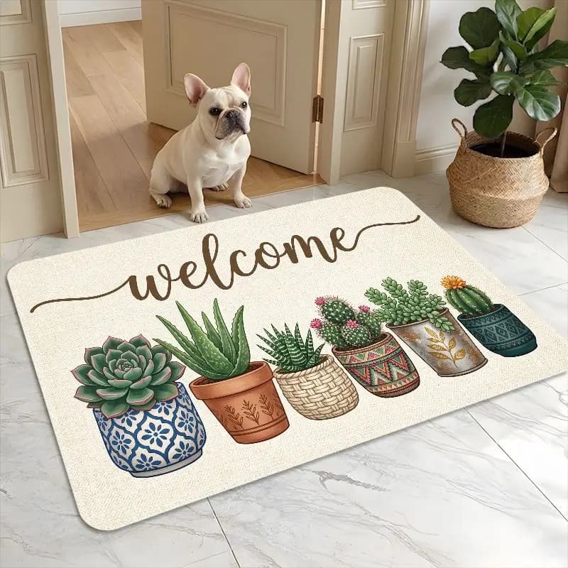 Doormat Floor Mat Set Custom Name Text Personalized Welcome Mat Elegant Calligraphy Minimalist Lines Pattern Printed Polyester Fabric Soft Non Slip Absorbent Indoor Outdoor Kitchen Bathroom Bedroom Laundry Room Farmhouse Patio Front Door Entrance Multi