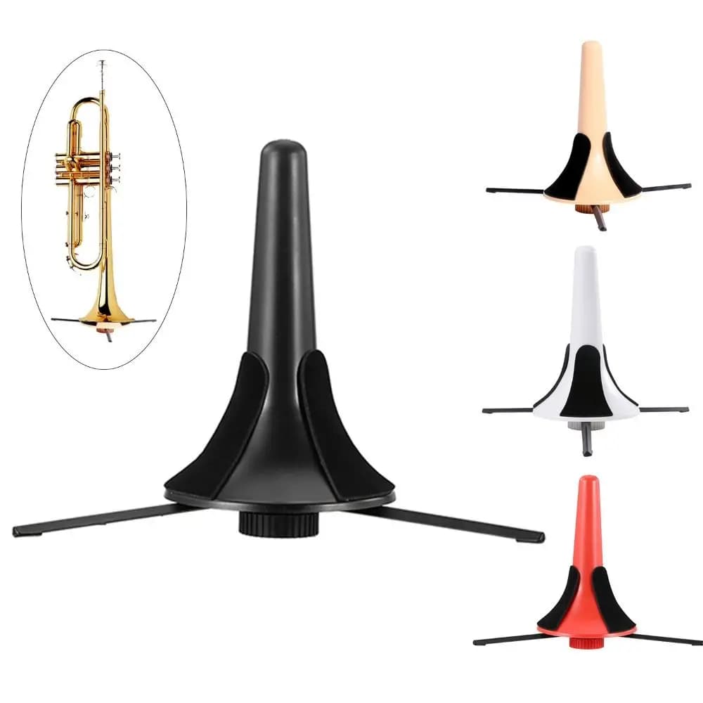 Supporto Treppiede Pieghevole in Metallo con Gambe in Ottone e Staffa di Supporto in ABS per Trombe, Portatile e Resistente