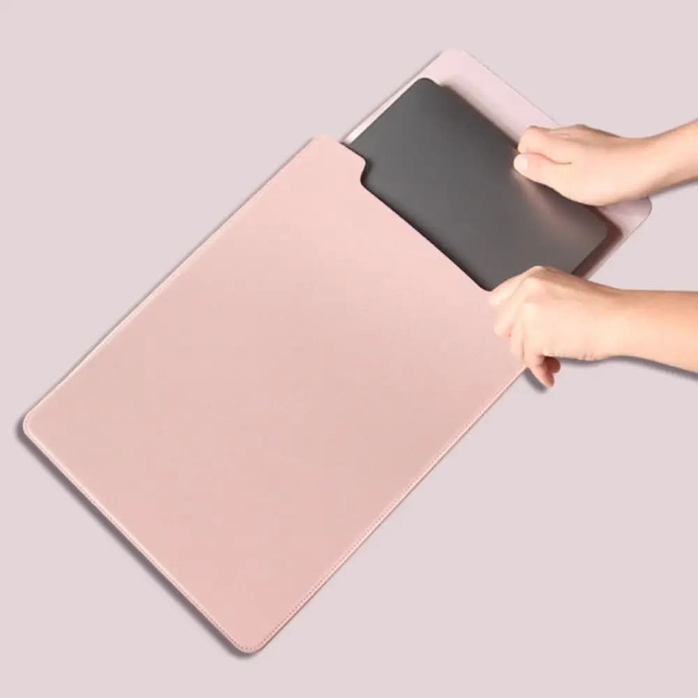 Custodia per laptop da 14 pollici in pelle PU Custodia per laptop ultrasottile regolabile resistente alle macchie impermeabile