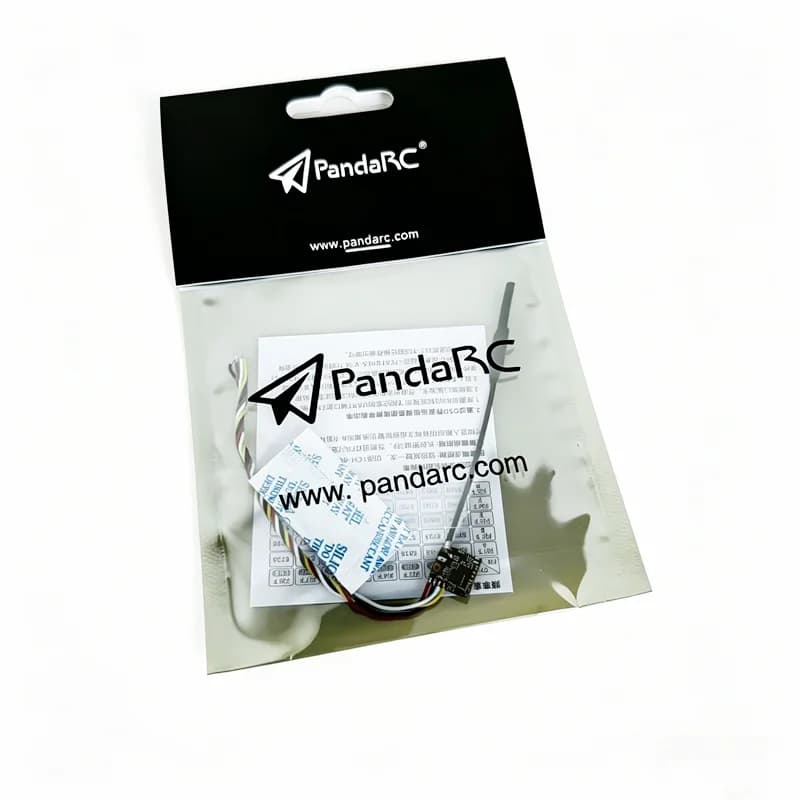 PandaRC Nano25 5.8G VTX, 25mW, Ultra Compatto 10x10mm, 40CH, Regolazione OSD, per Droni da Corsa FPV