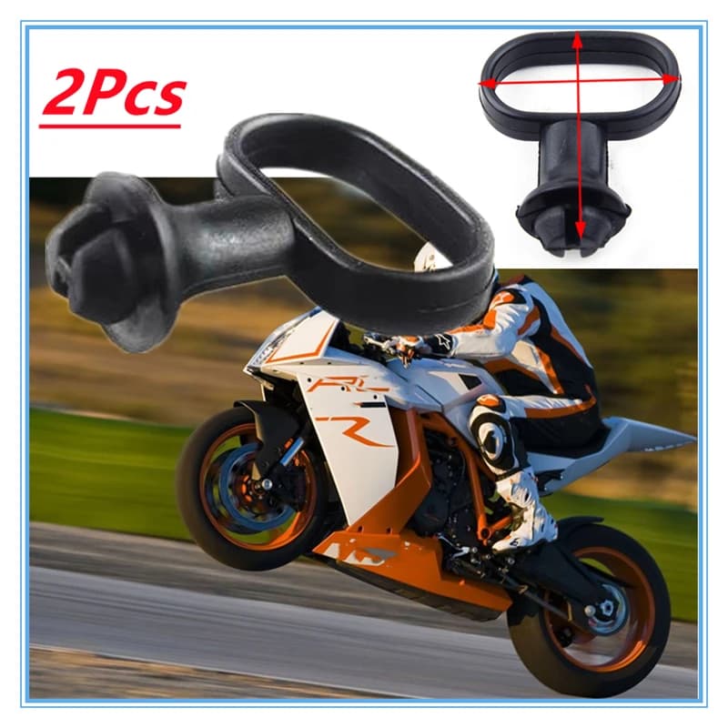 2 pezzi diametro di montaggio universale in gomma nera parafango anteriore tachimetro supporto guida cavo per moto