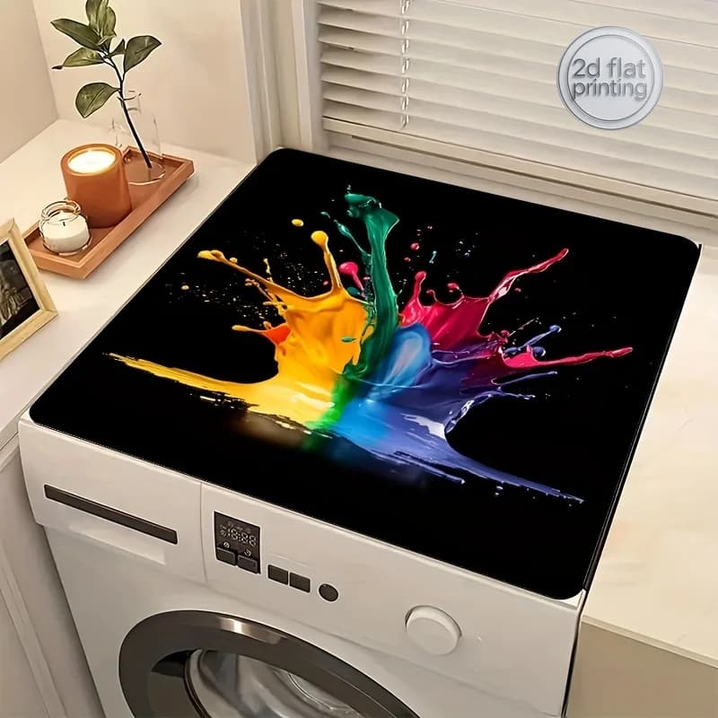 Tappetino Protettivo per Lavatrice - Design Colorato Anti-Schizzi in Poliestere, Antiscivolo e Assorbente, Multiuso per Cucina e Bagno