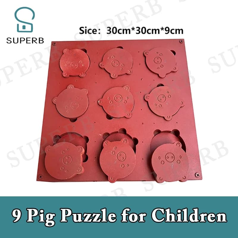 fuga stanza elettrica prop 9 maiali prop 9 puzzle pezzi di legno vita reale prop per gioco di fuga 9 piggy puzzle Superb jxkj1987 oggetti di scena