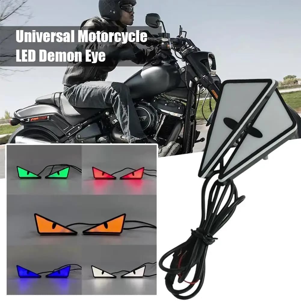 Universale 16W Moto LED Devil'Eyes Luci Demone Faro Occhi Decorazione Lampada Mini Luci Auto Lente Proiettore Moto J2E9