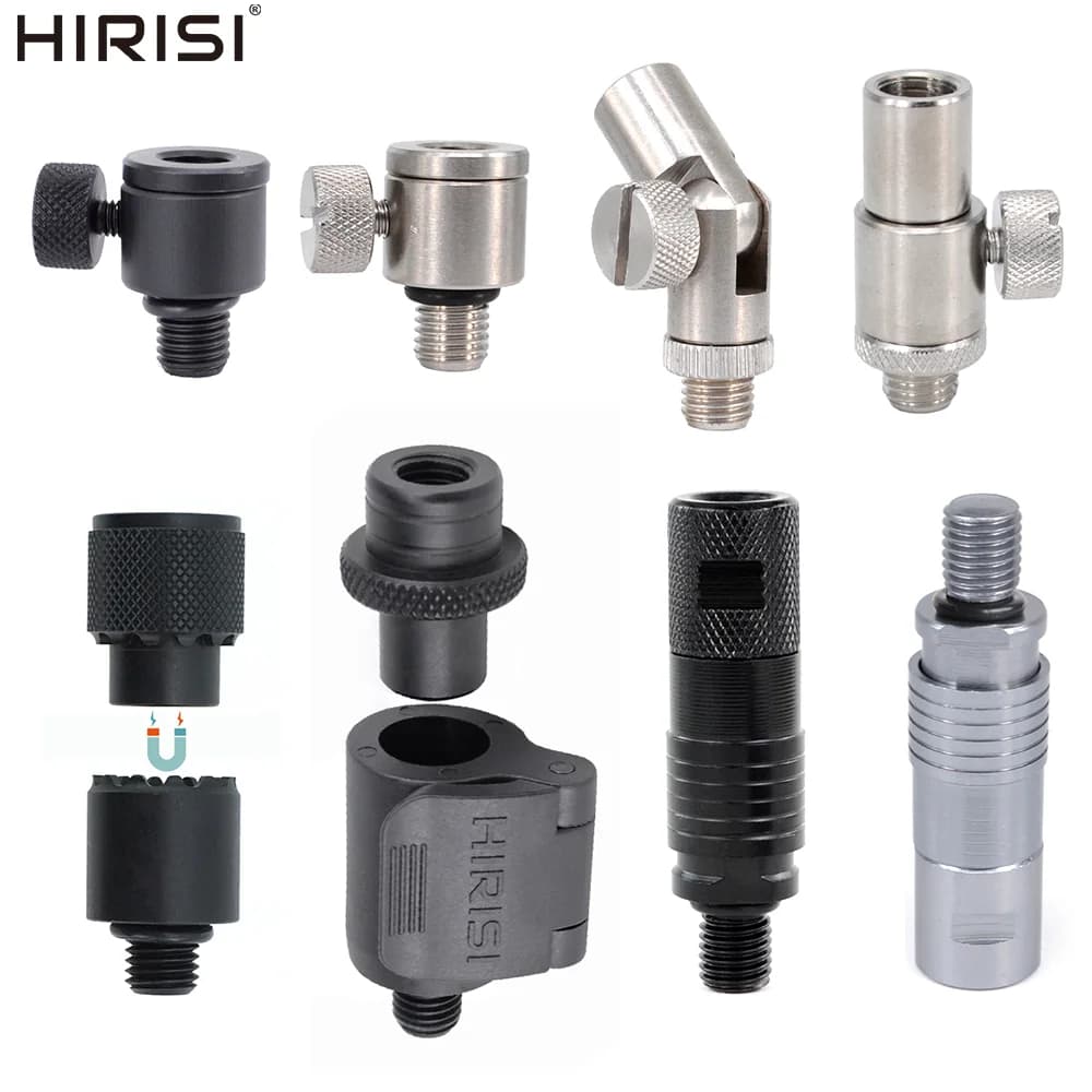 Hirisi Connettore a Cambio Rapido in Alluminio Universale per Asta Pod Bank Bastoni Buzzer Bar Allarmi per Morso Adattatore per Attrezzatura da Pesca alla Carpa