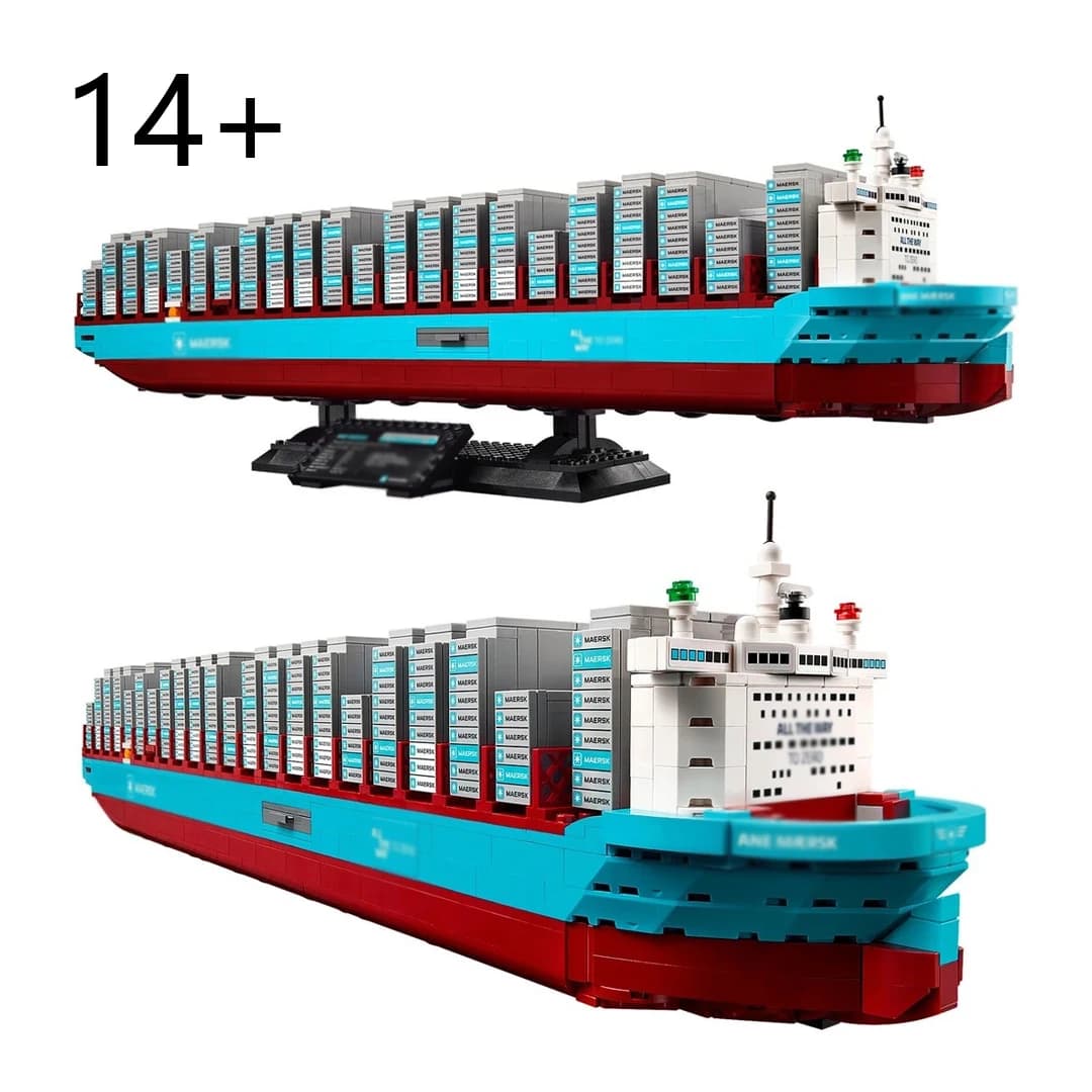 Nuovo 2026 40955 Modellino da Costruire Nave Portacontainer Bivalente, Kit di Assemblaggio Nave, Blocchi da Costruzione, Giocattolo per Adulti, Regalo