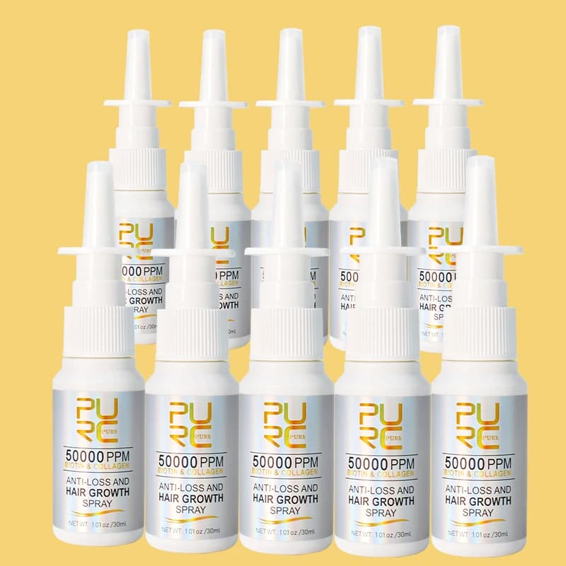 PURC collagene prodotti per la crescita dei capelli biotina Anti perdita di capelli olio per la ricrescita dei capelli per uomini e donne trattamento del cuoio capelluto cura dei capelli