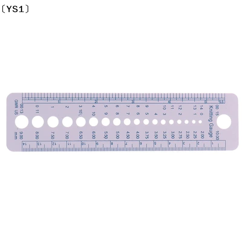 〔YS1〕Knitting Accessories Needle Gauge Inch Sewing Ruler Tool CM 2-10mm Size Measure