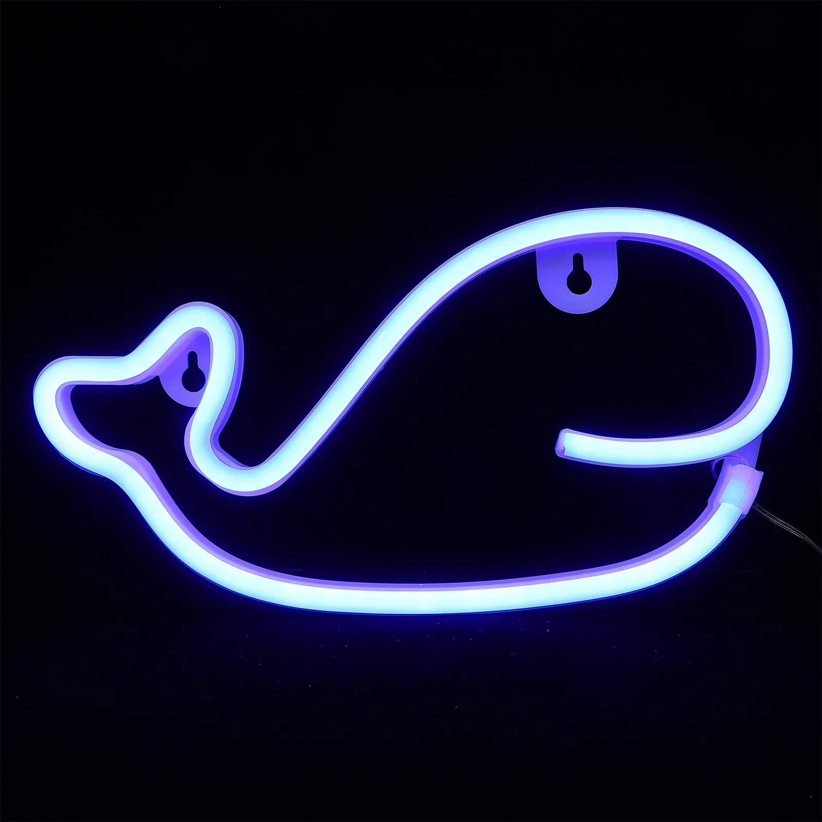 Insegna al Neon a Forma di Balena, Luce LED Ricaricabile USB, Illuminazione Notturna per Camera da Letto, Luci al Neon Decorative per Feste, Bar e Arredamento Murale