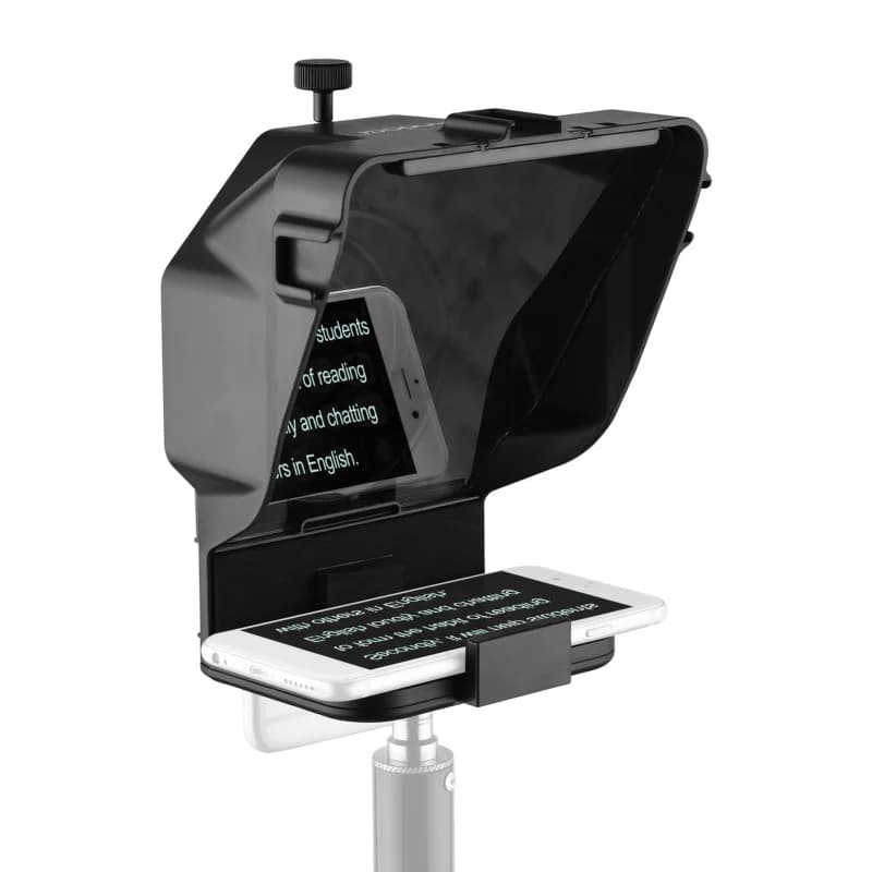 Andoer Smartphone portatile Teleprompter Prompter con supporto per telefono telecomando per la registrazione Video intervista in Streaming Live
