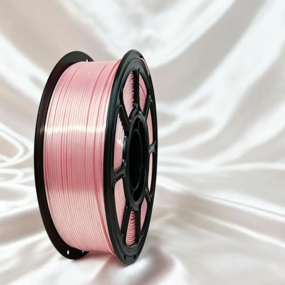 Silk Bright PLA 3D Printer Filament 1.75mm is Suitable For Most 3D Printers, Pink 1kg (2.2lbs) 1Roll