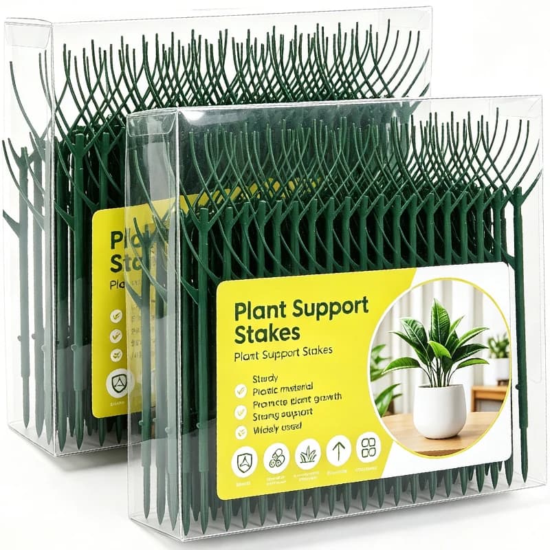 Green Plant Support Stakes Stackable Gardening Potted Plants Support Frame Piles Climbing Vine Bonsai Fixing Rods Holder Racks