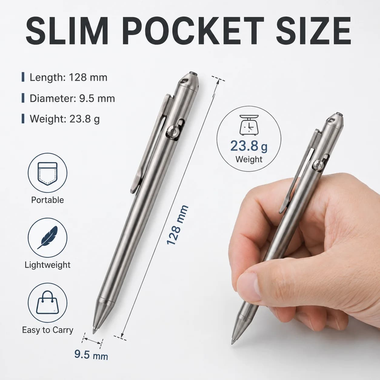 EDC Titanium Alloy Pen Portable With Business Writing Outdoor Pen EDC Tools