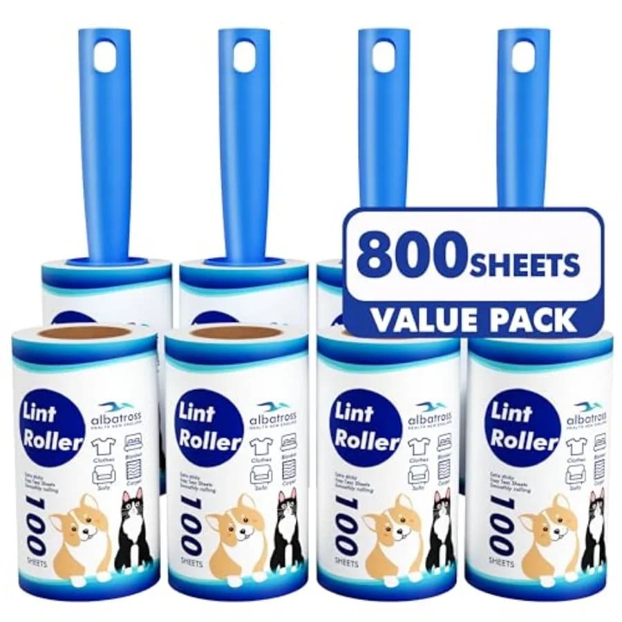 Lint Rollers for Pet Hair Extra Sticky, 800 Sheets Mega Value Set Lint Rollers for Pet Hair Removal, Dog and Cat Lint Remover f