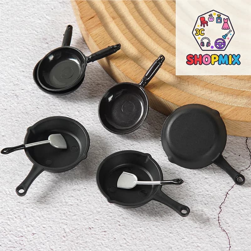 1/12 Doll House Simulation Pentola Padella Model Doll House Miniature Kitchen Pentoles Accessories Doll House Decoration