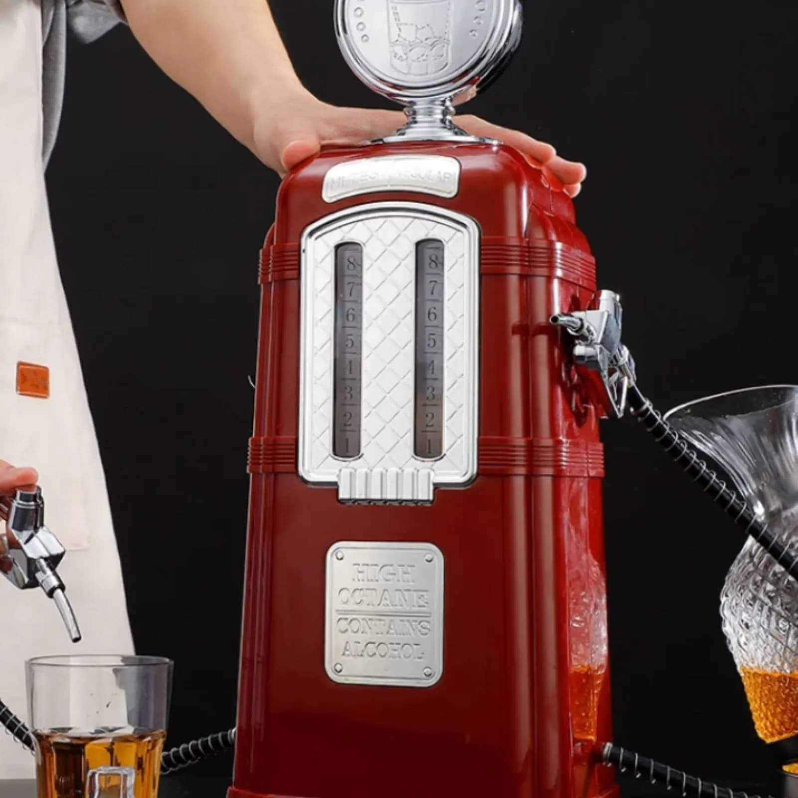 Dispenser di Birra a Zaino, Distributore di Birra a Doppio Tubo Indossabile, Serbatoio per Bevande Facile da Trasportare, Accessorio per Bar