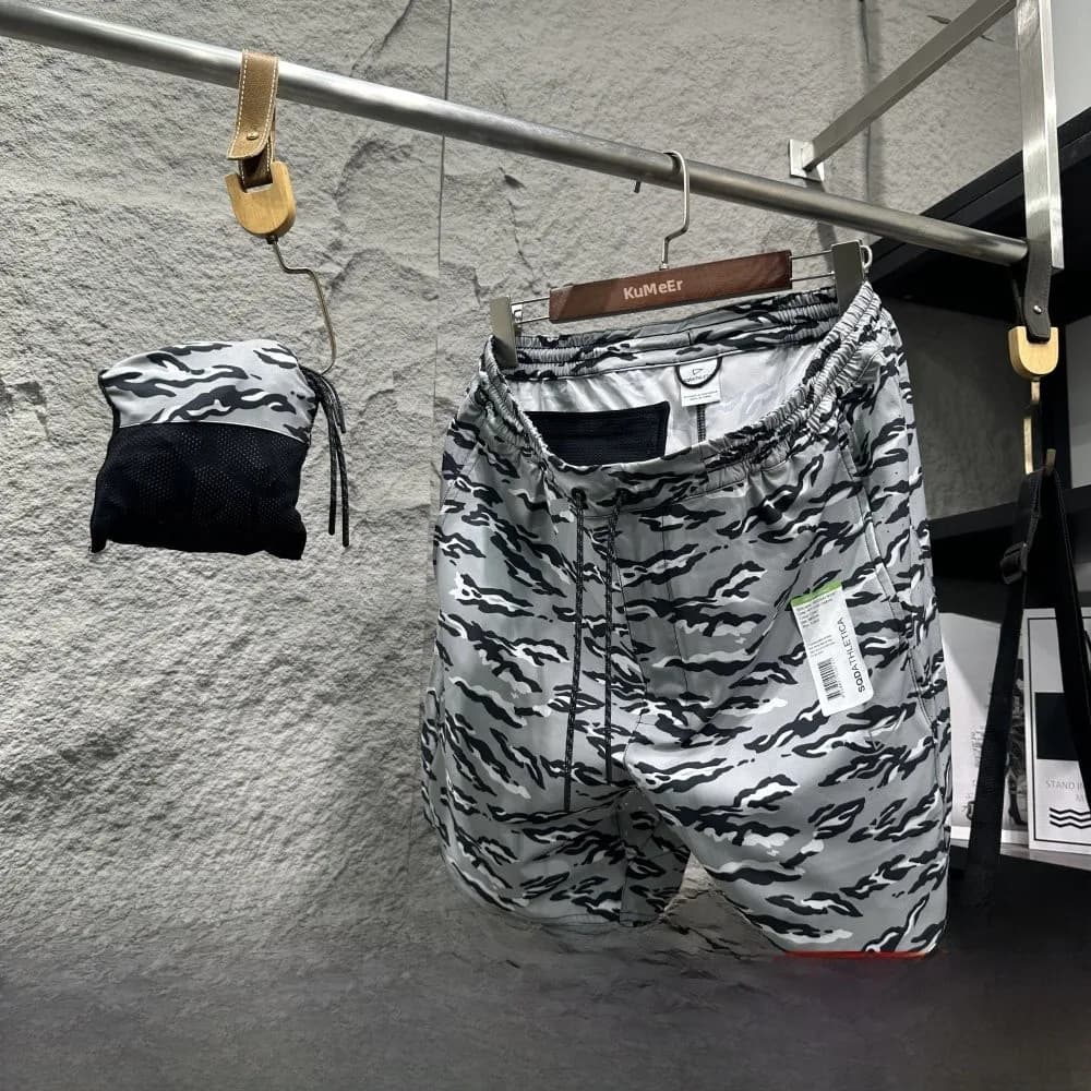 Australian Authentic Camouflage Shorts Men's Outdoor Sports Summer Laser-Pierced Inner Pocket Straight Leg Casual Pants