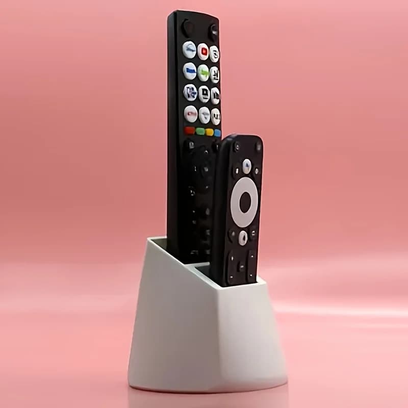 Organizzatore Salvaspazio per Telecomandi a 2 Fori – Pratico Organizzatore da Scrivania per Casa e Ufficio, Ideale per Telecomandi di TV, Condizionatore e Lampade