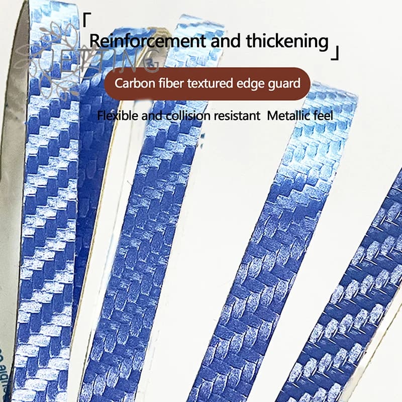 Hot 1Pc Ping Pong Tape Carbon Fiber Tape Self-adhesive Ping Pong Lateral Tape Protection Mace 6MM/8 Width MM