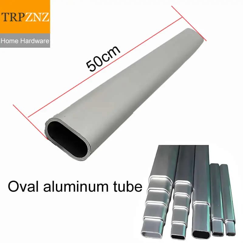 20 25 30 40 45 50 60 80mm Tubo telescopico ovale in lega di alluminio 6061 T6 Elevata durezza per l'edilizia Varie dimensioni disponibili