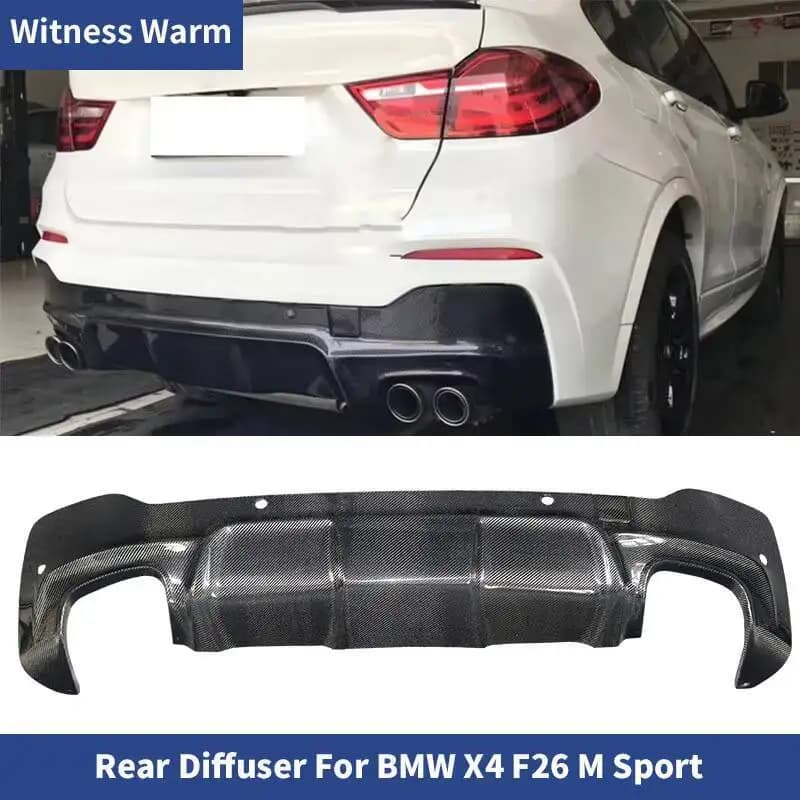 Car Styling Fibra di Carbonio Diffusore Posteriore Labbro Paraurti Spoiler per Bmw F26 X4 M-tech Sport Paraurti Cornici e articoli da esposizione 14-up