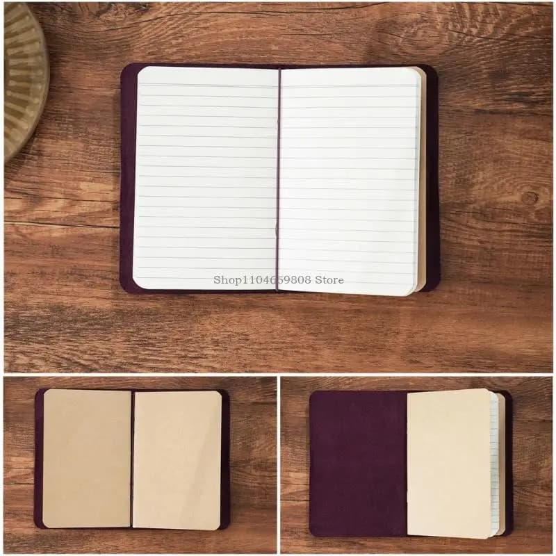 Retro Leather Travel Notebook Refillable Pages Retro Patina Portable Journal