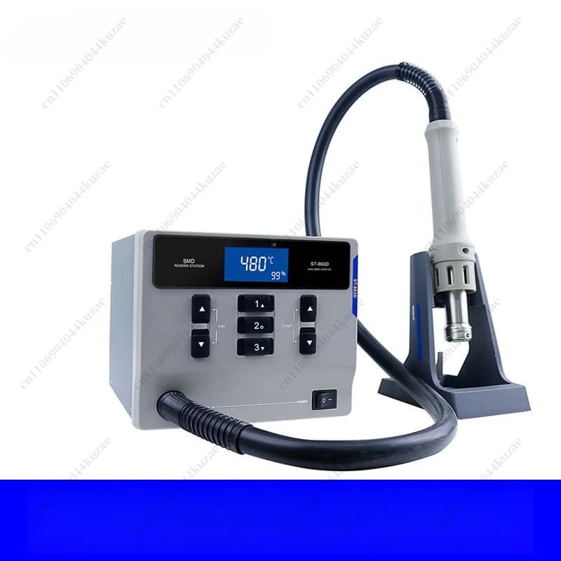 Set Pistola ad Aria Calda Industriale ST-862D, Stazione di Saldatura e Dissaldatura con Kit di Riparazione con Elemento Riscaldante