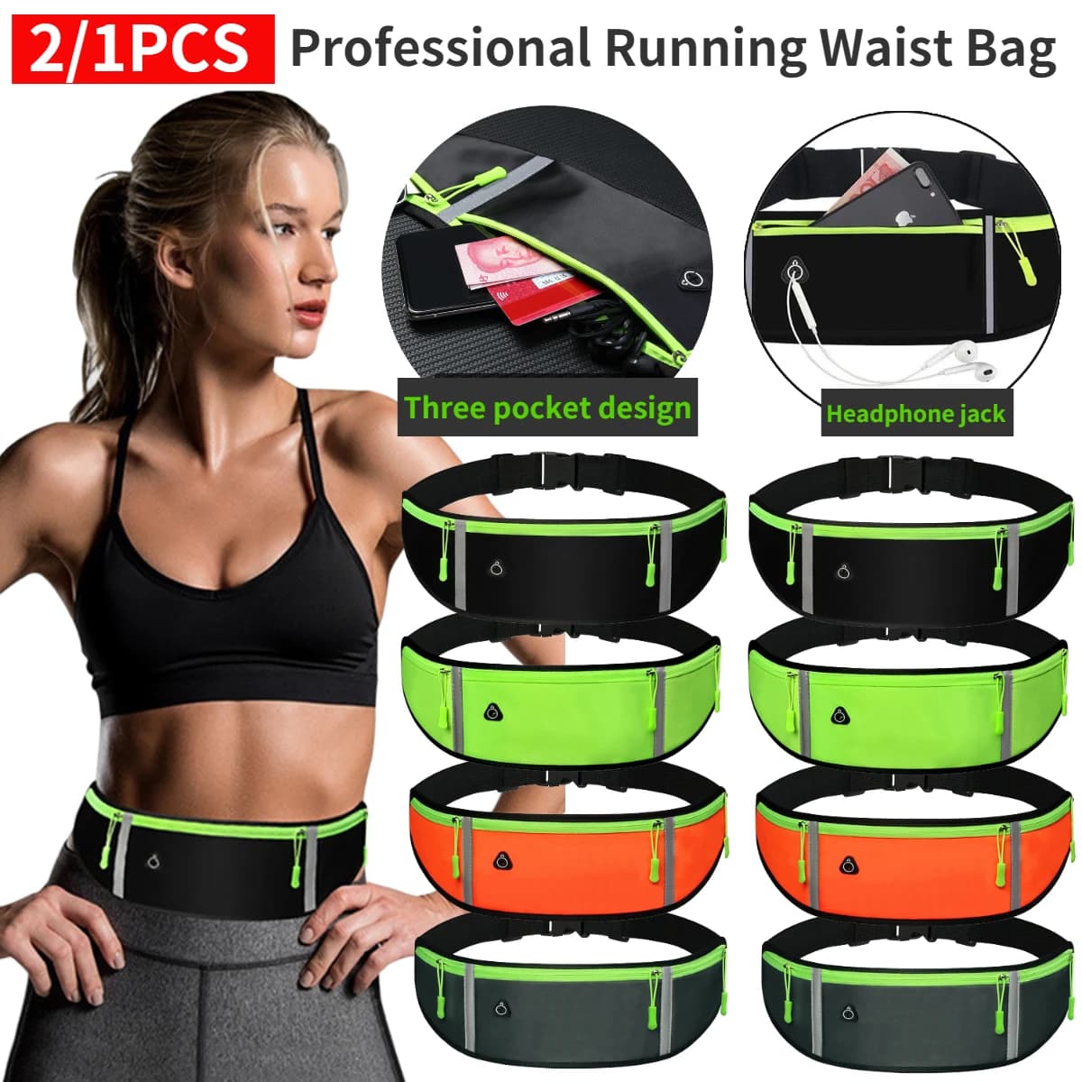 Professional Running Waist Bag for Men's Naked Waist Bag