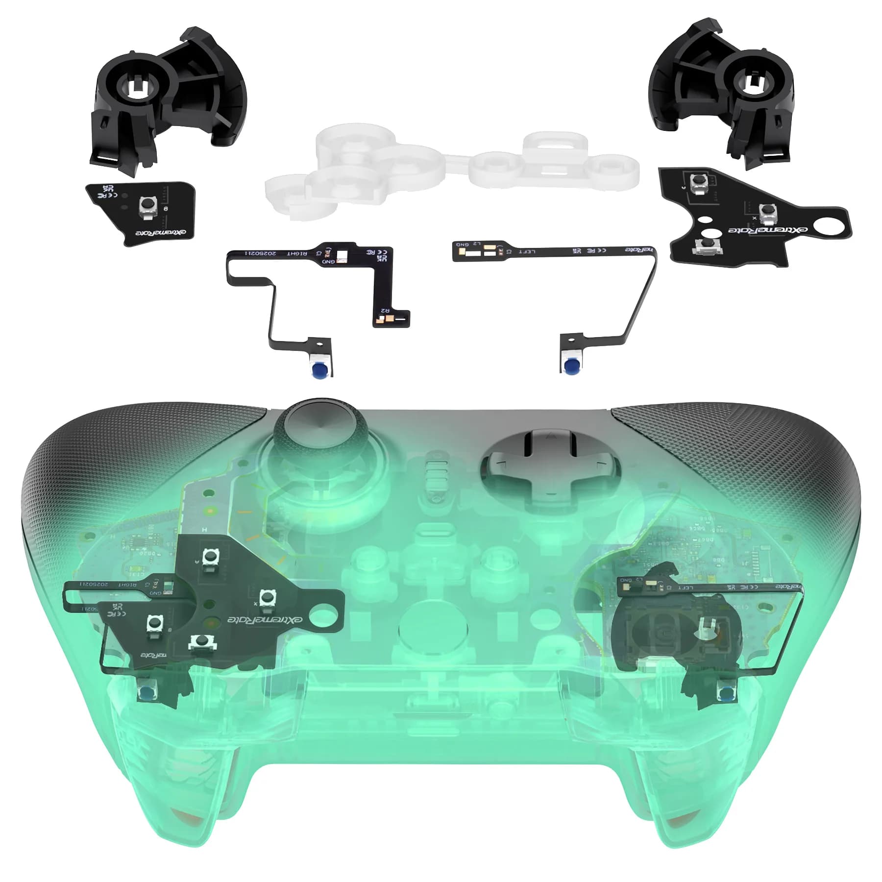 eXtremeRate Kit Clicky completo per controller Xbox Elite Serie 2 (modello 1797) Pulsanti a spalla, kit clic mouse LT RT ABXY