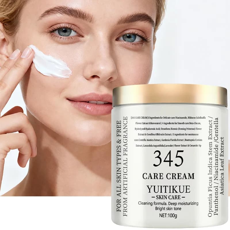 YUITIKUE 345 Care Cream 100g Fragrance-Free Deep Moisturizing Brightening Cream with Centella for All Skin